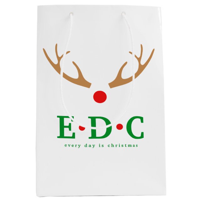Sac Cadeau Moyen Every Day is Christmas (Devant)