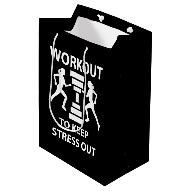 Sac Cadeau Moyen Exercice de forme physique (Devant Angle)