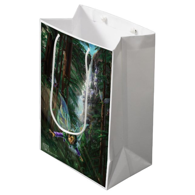 Sac Cadeau Moyen Fairy and Castles Imaginaire Art (Devant Angle)