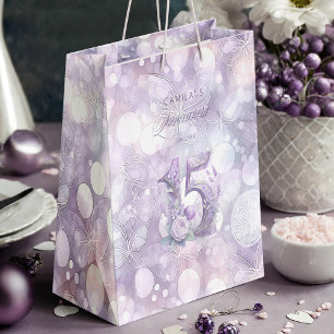 Sac Cadeau Moyen Fairytale Garden Quinceanera Lavande/Lilac ID1030