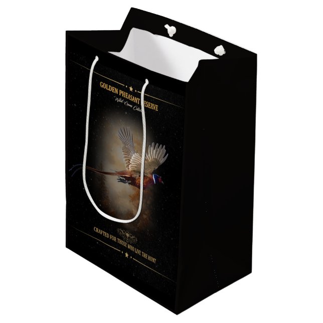 Sac Cadeau Moyen Faisan, Chasse Royale (Devant Angle)