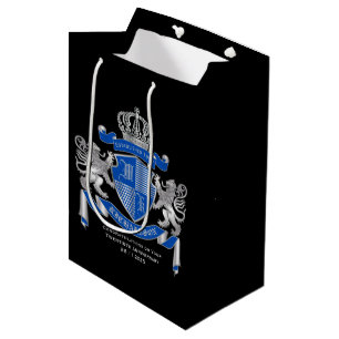 Sac Cadeau Moyen Faites votre propre armoiries Un emblème de lion