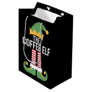 Sac Cadeau Moyen Famille de lutins du café Groupe assorti Noël