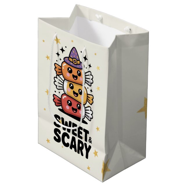 Sac Cadeau Moyen Fantôme Mignon Épeurant (Devant Angle)