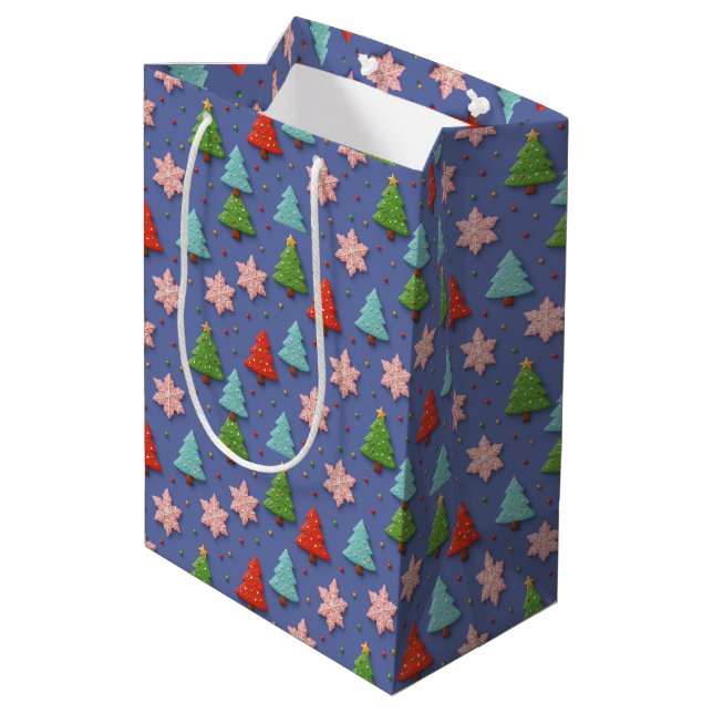 Sac Cadeau Moyen Faux Cookies in Clay Christmas Gift Wrap (Dos Angle)