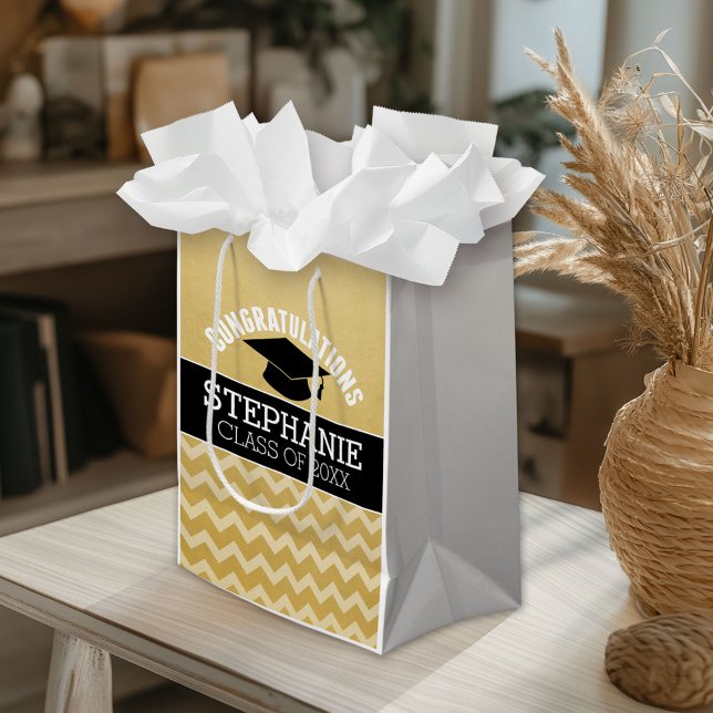 Sac Cadeau Moyen Félicitations Diplômé - Graduation personnalisée (Custom Gift Bag)