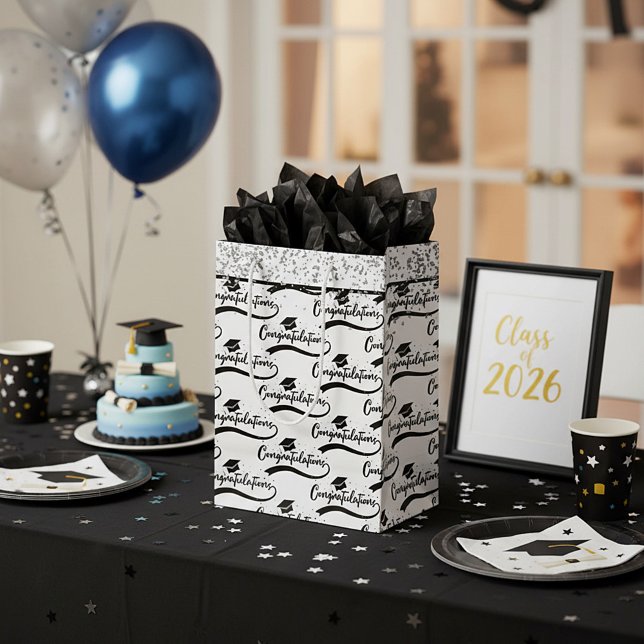 Sac Cadeau Moyen Félicitations grand casquette (Créateur téléchargé)