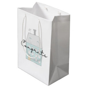 Sac Cadeau Moyen Félicitations Pour Votre Nouveau Cadeau À La Maiso
