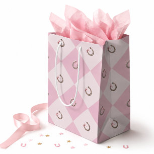 Sac Cadeau Moyen Fer à cheval chanceux de cowgirl coquette