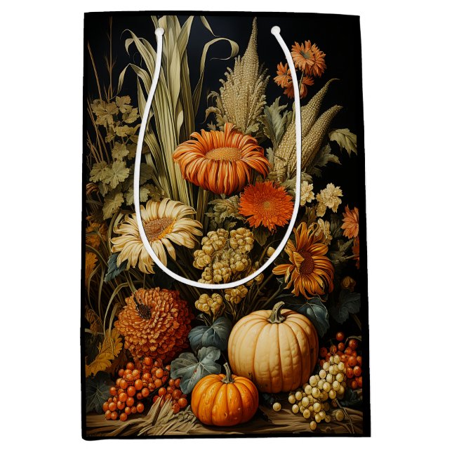 Sac Cadeau Moyen Ferme automne pumpkin (Devant)