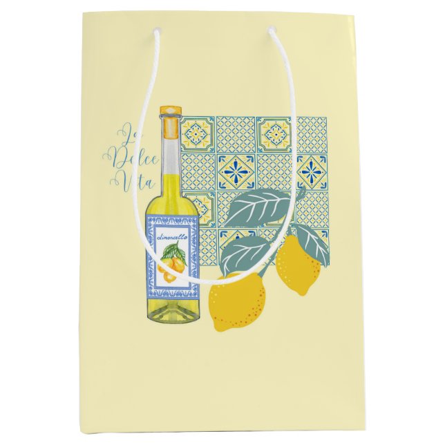 Sac Cadeau Moyen Ferme aux citrons Rétro (Devant)