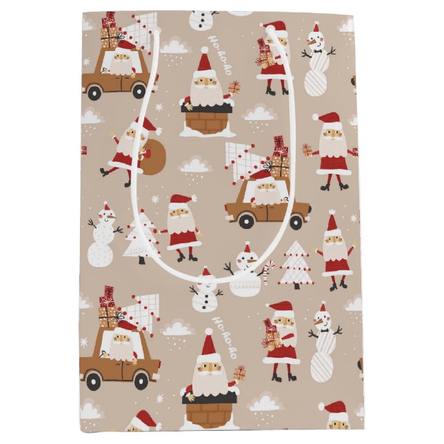 Sac Cadeau Moyen Festive Christmas Winter (Devant)