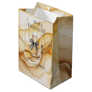Sac Cadeau Moyen Fête d'anniversaire 50 ans et Fabuleux Talon Haut
