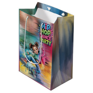 Sac Cadeau Moyen Fête d'anniversaire de danse hip hop pour filles