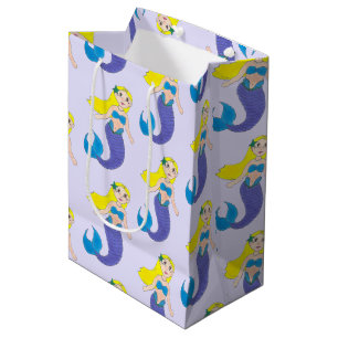 Sac Cadeau Moyen Fête d'anniversaire de la Sirène de natation