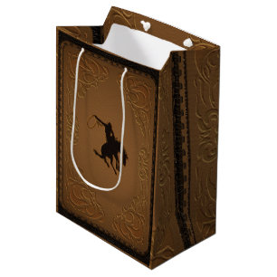 Sac Cadeau Moyen Fête d'anniversaire Western Cowboy Western sauvage
