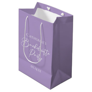 Sac Cadeau Moyen Fête de Bachelorat Personnalisée Violet Lilas