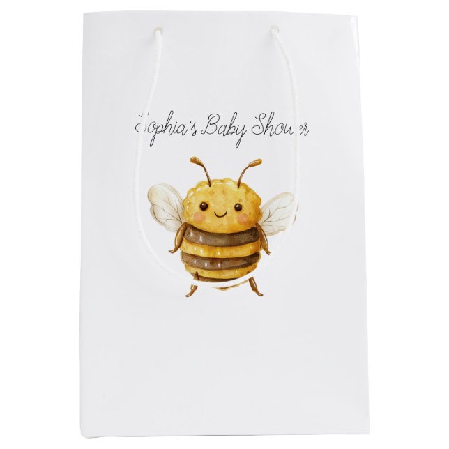 Sac Cadeau Moyen Fête de Bébé Sweet Bee (Devant)