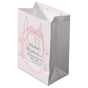 Sac Cadeau Moyen Fête de confirmation de l'église rose jolie person