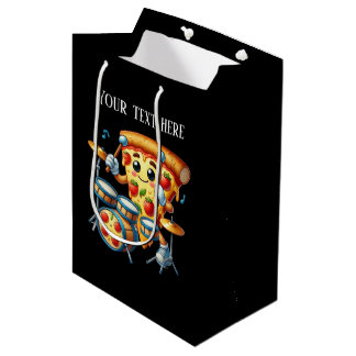 Sac Cadeau Moyen Fête de danse de pizza drôle