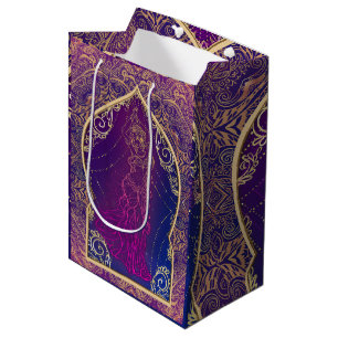 Sac Cadeau Moyen Fête de danse du ventre marocaine arabe Purple & G