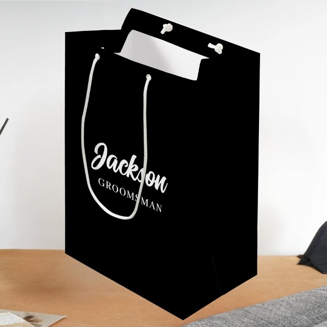 Sac Cadeau Moyen Fête de mariage des meilleurs hommes des Groomsmen (Créateur téléchargé)