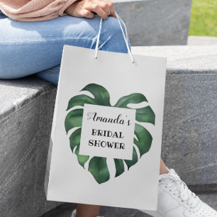 Sac Cadeau Moyen Fête de mariage tropicale aux feuilles de palmier