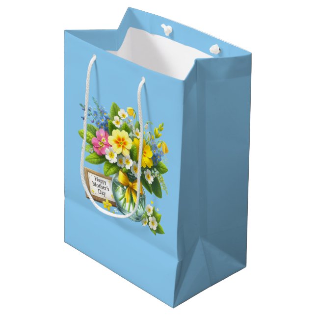 Sac Cadeau Moyen Fête des Mères  (Devant Angle)