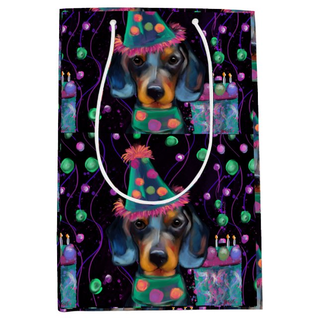 Sac Cadeau Moyen Fête Doxie  (Devant)
