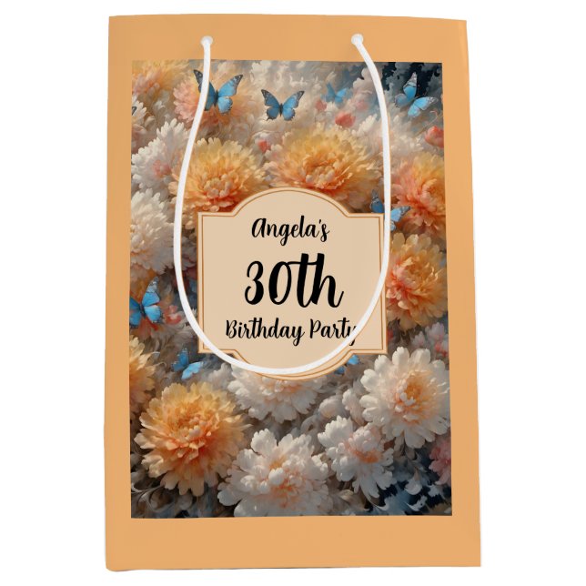 Sac Cadeau Moyen Fête du 30e anniversaire (Devant)