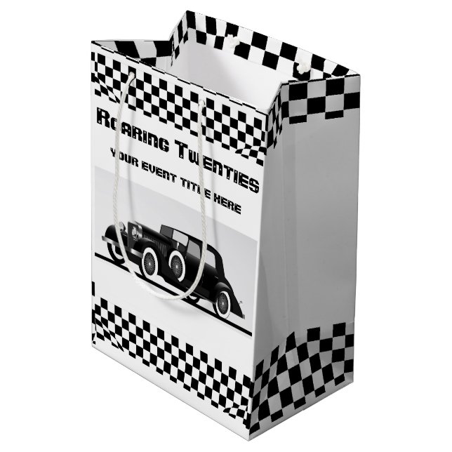 Sac Cadeau Moyen Fête ou Mariage des années folles (Dos Angle)