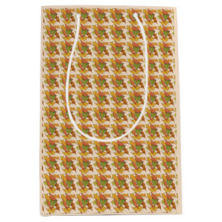 Sac Cadeau Moyen Feuilles d'automne colorées pour Thanksgiving Art 