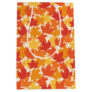 Sac Cadeau Moyen Feuilles d'automne Couleurs d'automne