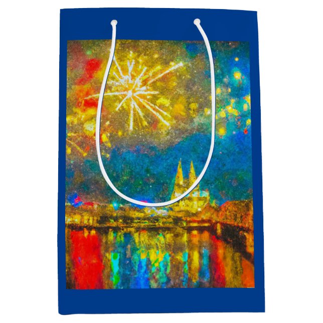Sac Cadeau Moyen Feux d'artifice à Cologne (Devant)