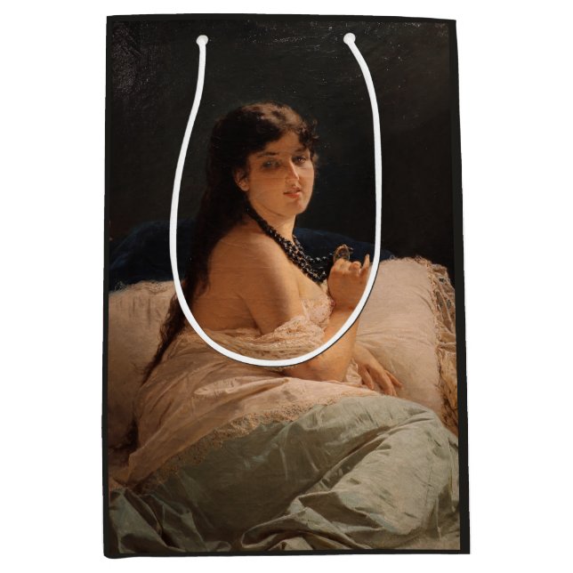 Sac Cadeau Moyen Fille avec un médaillon (par Gerolamo Induno) (Devant)