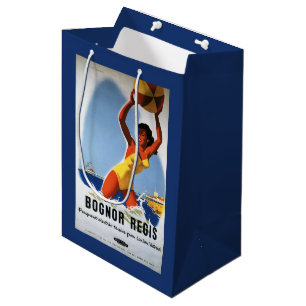 Sac Cadeau Moyen Fille de chemins de fer et affiche britanniques de