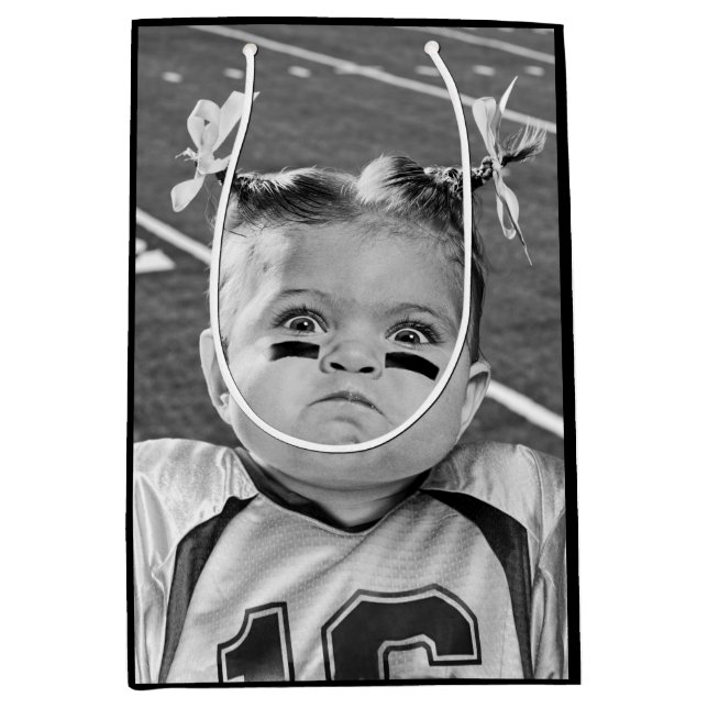 Sac Cadeau Moyen Fille de football (Devant)