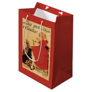 Sac Cadeau Moyen Fille de lait de Vingeanne avec des chats