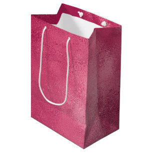 Sac Cadeau Moyen Fille Glam Chic Rose Fête de Mariage