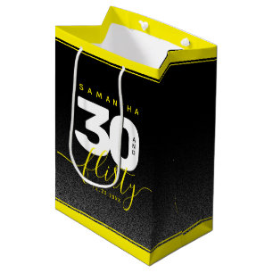 Sac Cadeau Moyen Fille moderne brillant Jaune 30 et Flirty