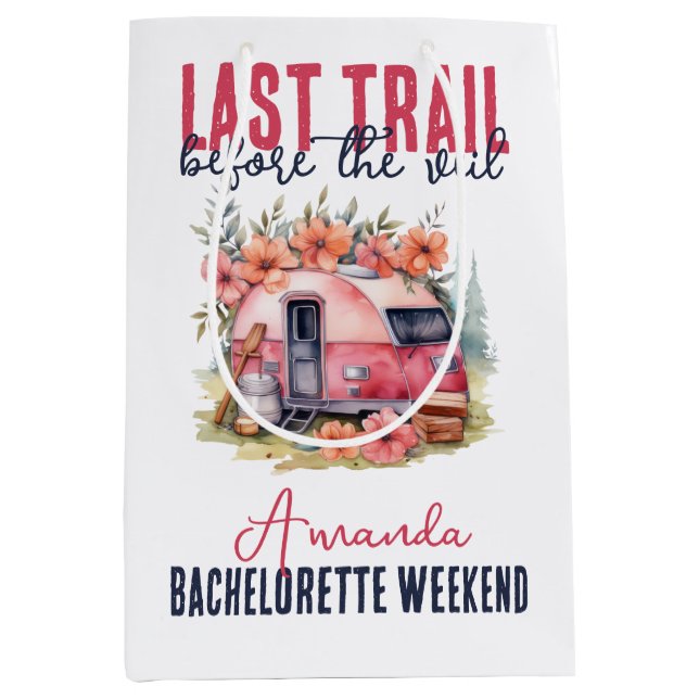 Sac Cadeau Moyen Fin de semaine du Dernier Trail Bachelorette Party (Devant)