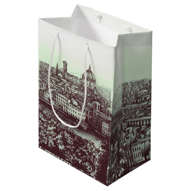 Sac Cadeau Moyen Firenze (Devant Angle)