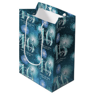 Sac Cadeau Moyen Fireworks Sweet 16 ID Turquoise984