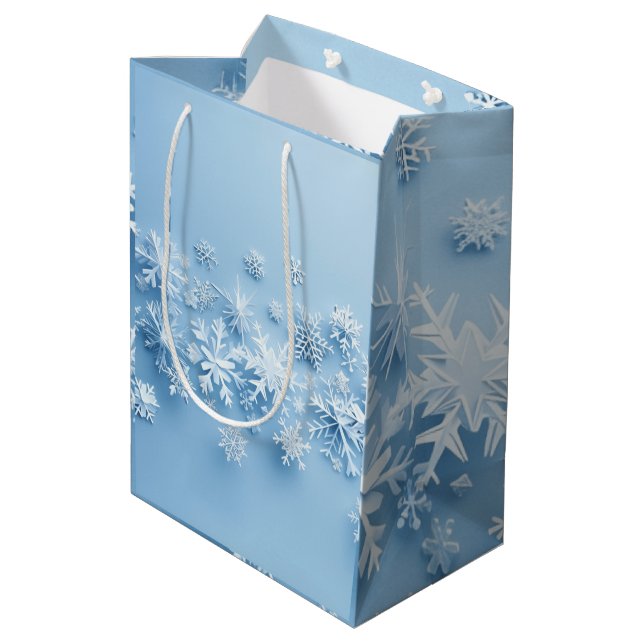 Sac Cadeau Moyen Flacons de neige (Dos Angle)