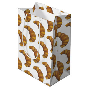 Sac Cadeau Moyen Flaky Golden Croissant Français Pâtisserie