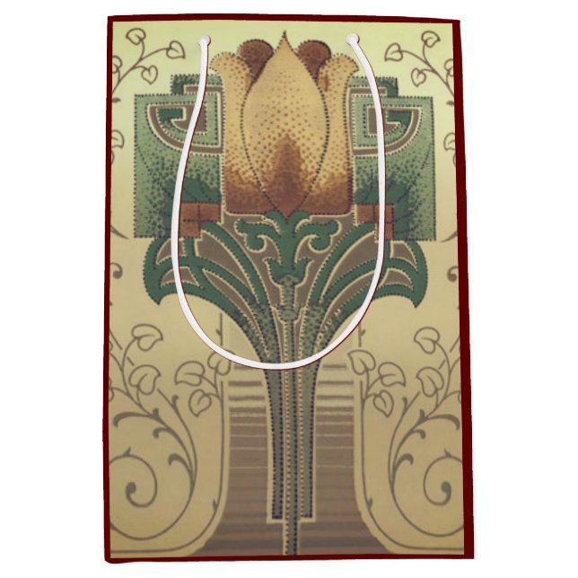 Sac Cadeau Moyen Fleur d'artisanat victorien (Devant)