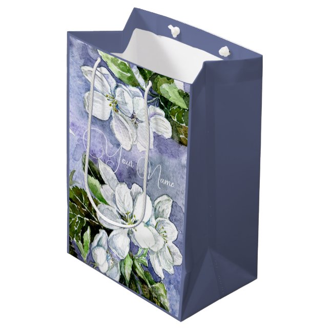 Sac Cadeau Moyen Fleur de pommier (Devant Angle)
