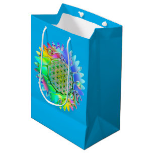 Sac Cadeau Moyen Fleur De Vie - Fleur Géométrique 5