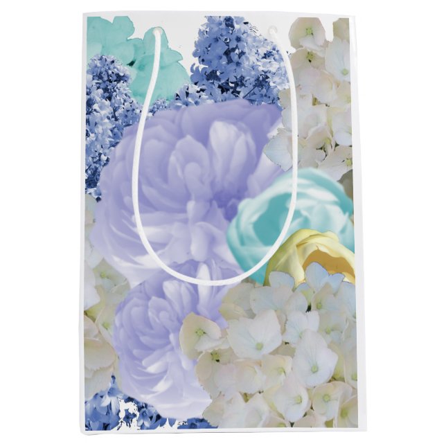 Sac Cadeau Moyen Fleur florale douce rêveuse (Devant)