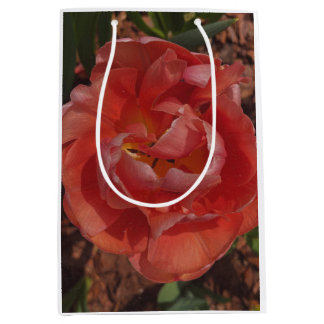 Sac Cadeau Moyen fleur rouge